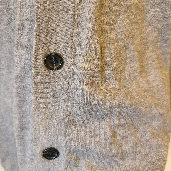 Vintage Reiss Women's Cardigan Sweater Size XXL Gray Turtleneck Cashmere Blend - Picture 5 of 10